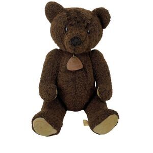 Dakin Teddy Bear Elegante Brown Jointed Vintage 80s 20 Inch Tall 1983 Classic